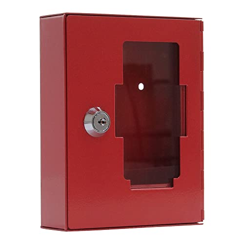 Profirst Notschlüsselkasten PN 110 Rot Zylinderschloss 2 Schlüssel Stahl Glasscheibe 1 Schlüsselhaken inkl. Befestigungsmaterial von Profirst