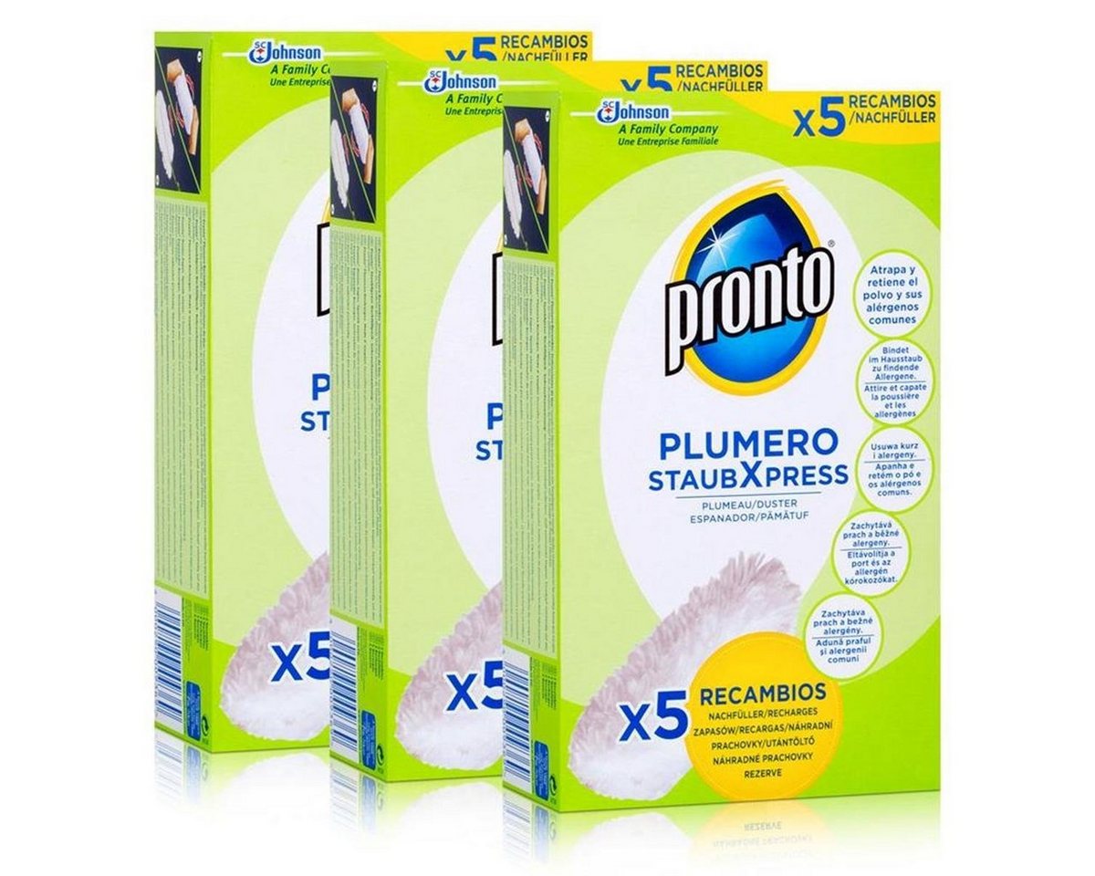 Pronto Pronto Plumero StaubXpress Nachfüllpack ohne Griff - 5 Faserköpfe (3er Reinigungstücher von Pronto