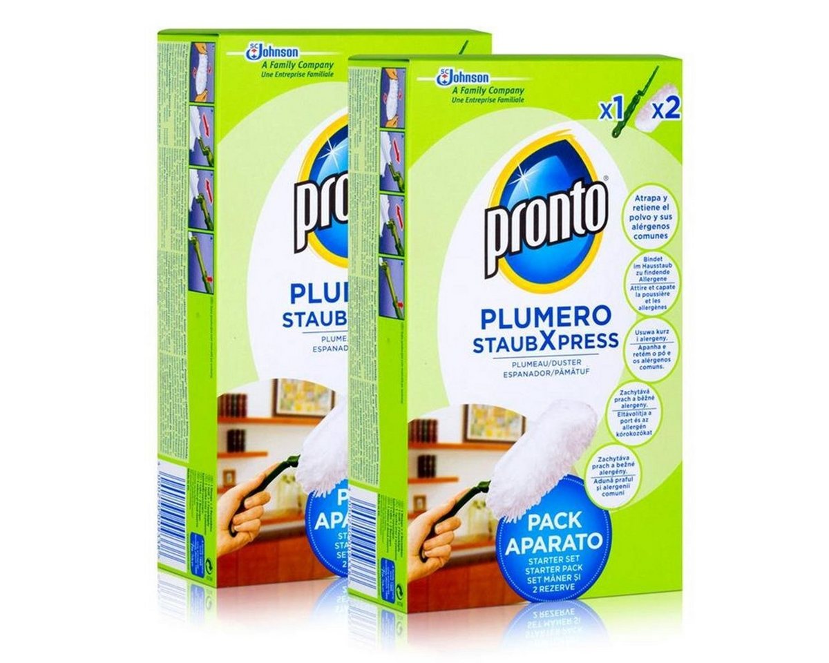 Pronto Pronto Plumero StaubXpress Starter Set - ein Griff & zwei Faserköpfe (Reinigungstücher von Pronto