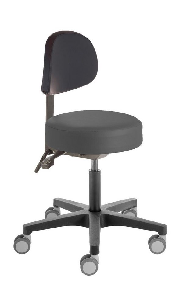 Prova Nova Arbeitshocker Drehhocker Poppi®-swing Dijon 4154, Sitzhöhe ca. 48 - 61 cm,Rückenteil von Prova Nova