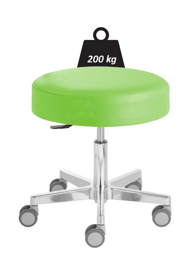 Prova Nova Arbeitshocker Rollhocker Puffi® Le Mans heavy 4208, Sitzhöhe ca. 48 -61 cm, 200 kg von Prova Nova