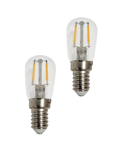 Provance 2 x Kühlschranklampe LED E14 Fassung 1,3 Watt 1,3W Ersatz für 15 W Halogenlampen Warmweiß 2700k von Provance