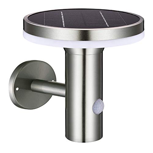 Proventa | Design Solar LED-Leuchte mit Bewegungsmelder | Außenleuchte mit Bewegungsmelder | Außenlampen | Wandleuchte | Pfostenleuchte | Gehwegleuchte | Außenleuchte | Solarleuchten | 6W | 600 Lumen von Proventa