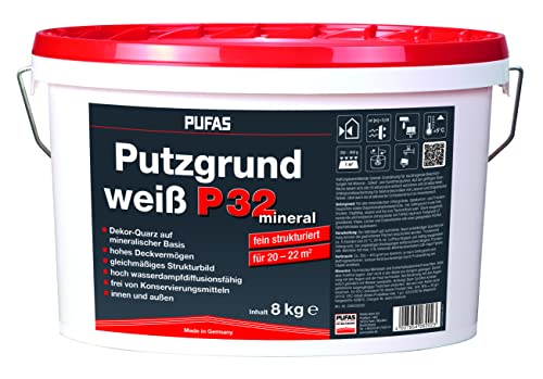 PUFAS Putzgrund P 32 8,000 KG, 138, Weiß, 8 kg von PUFAS