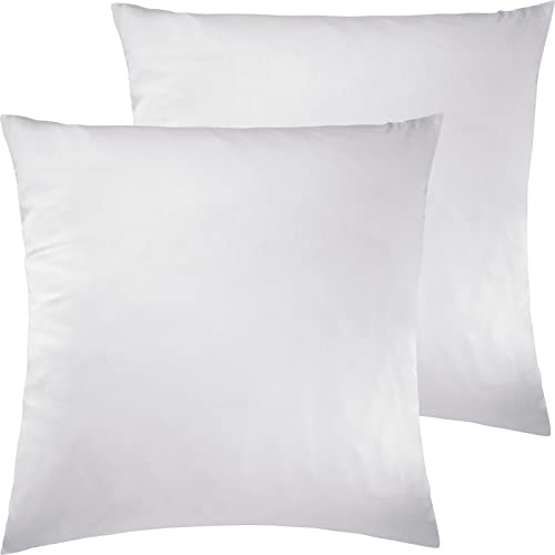 Pure Label 2er Set Mako Satin Kissenbezüge 40x40 cm aus 100% Baumwolle in weiß - Traumhaft weiche Deko Kissen passend zu unseren Bettwäsche Sets von Pure Label