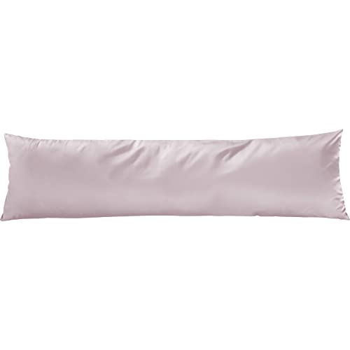 Pure Label Mako Satin Seitenschläferkissen 40x145 cm aus Baumwolle in rosa - Traumhaft weicher Kissenbezug für Seitenschläfer passend zu unserer Bettwäsche Sets von Pure Label