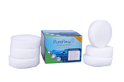 PureFlow EGO-Filter (6 Discs), geeignet für 2 Filterbefüllungen, ideal für EGO3 Behälter und Whirlpools, Filterdiscs einzeln austauschbar, ersetzt Filterbälle/Filterballs von PureFlow