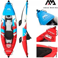 Aqua Marina Kajak 312x83 cm für 1 Person mit Luftsitz verstellbarer Lehne Transporttasche Reparaturs von PureHaven