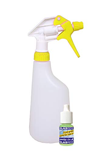 Putzen wie die Profis Überkopf-Sprühflasche mit verstellbarem Sprühkopf | 600 ml (gelb) von Putzen wie die Profis