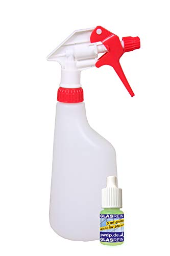 Putzen wie die Profis Überkopf-Sprühflasche mit verstellbarem Sprühkopf | 600 ml (rot) von Putzen wie die Profis
