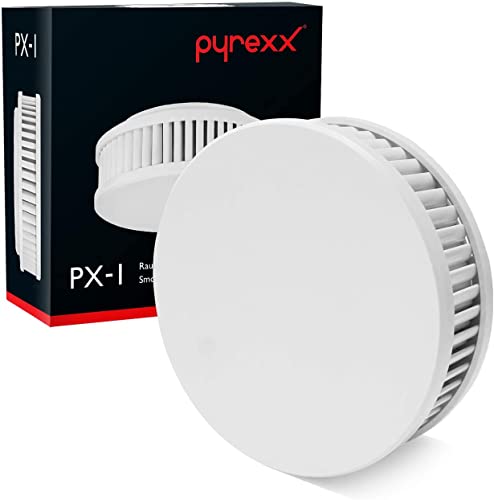 Pyrexx PX-1 Rauchwarnmelder - 6 Stück - 12 Jahre Batterie mit Magnet-Halterung ohne Bohren und LED-Blinken, Zertifiziert nach Q-Label, Weiß von Pyrexx
