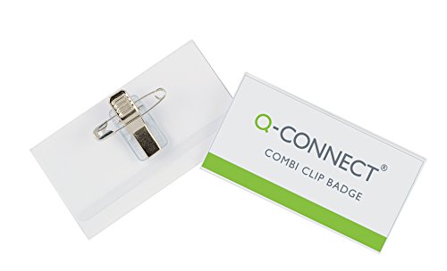 Q-Connect KF01568 Kombi-Ausweisschildhülle 40 x 75 mm 50 Stück von Q-Connect