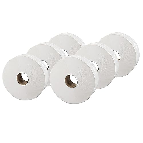 Q Connect KF03810 Jumbo-Toilettenpapier, 2-lagig, 400 m, 6 Rollen von 2WORK