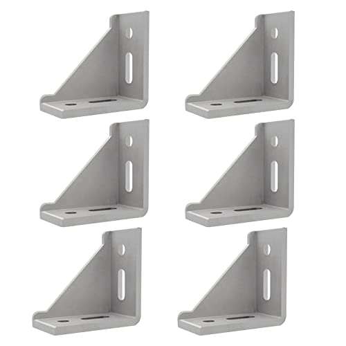 6x Winkel BefestigungEckwinkel, 40x80 Befestigungsmaterial Winkel Befestigung, Aluminium Winkelverbinder Befestigung Aluprofil Eckwinkel (6pcs 40x80) von QGUQSSL