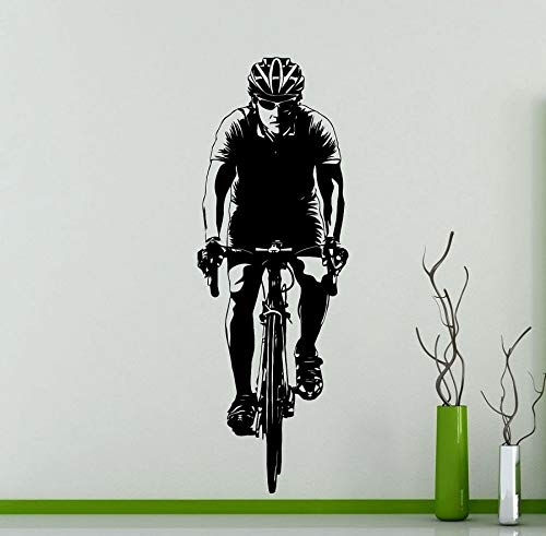 QIANGTOU Rennrad Vinyl Wandaufkleber Wettkampfsport Wettkampf Wandaufkleber Fahrrad Athleten Home Art Wandtattoo 59x169cm von QIANGTOU