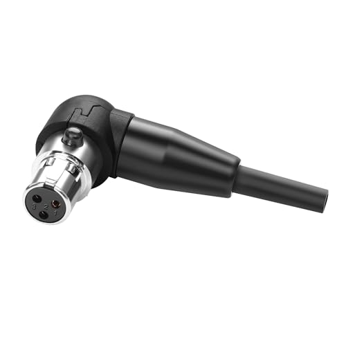 QIANRENON 90° Winkel Mini XLR Löten Adapter Mikrofon Buchse Vergoldete 3Pin Mini XLR Buchse Rechter Winkel Gelöteter Anschluss Mini XLR Geschweißter Gebogener Stecker, für DIY/Reparatur Mini XLR von QIANRENON