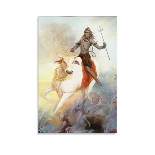 Hinduismus-Poster, indische Götter, religiöse Ritualkultur, Wandkunst, Poster, Geschenke, Schlafzimmer, Heimdekoration, Bild, Leinwand, Malerei, Poster, 30 x 45 cm von QINGYUAN
