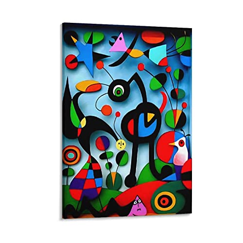 Joan Miro The Garden 1925 Surrealismus-Kunstwerke, Poster, Wandkunst, Poster, Geschenke, Schlafzimmer, Heimdekoration, Bild, Leinwand, Gemälde, Poster, 60 x 90 cm von QINGYUAN