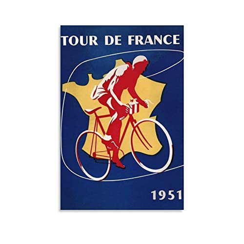 Tour de France Cycle Vintage Sport Poster Sommer Deco Home Modern Dekorative Poster Coole Kunstwerke Wandkunst Leinwanddruck 40 x 60 cm von QINGYUAN