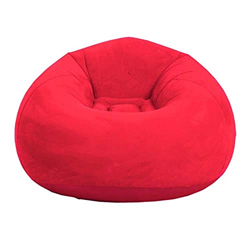 QIROG Sitztasche Stuhl Liege aufblasbare Faule Sofa Wohnzimmer Couch Ultra weich waschbar außerhalb komfortabler Schlafzimmerdekoration-Rot B. von QIROG