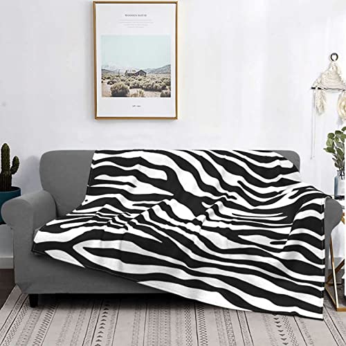 Zebra Decke 200x200 Kuscheldecke Flauschig Sofaüberwurf, Decke Sofa als Couchdecke und Tagesdecke, Wohndecke aus Weiche Warme Flanell Fleecedecke von QNDYH