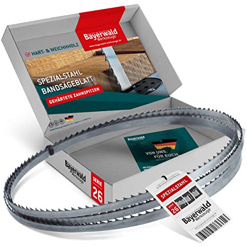 Bayerwald Spezialstahl gehärtete Zahnspitzen Bandsägeblatt - 3380 x 6 x 0.6 x 4 / für alle gängigen Holzarten/Sägeband passend für Elektra Beckum. Einhell. Metabo uvm. von QUALITÄT AUS DEUTSCHLAND Bayerwald Werkzeuge