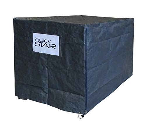 QUICK STAR 10x Gitterbox Abdeckung 125x85x87cm Grau PE Gewebefolie Schutzhülle Abdeckplane Staubschutz Versandtasche von QUICK STAR