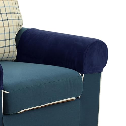 Qinyh Stretch Couch Armbezüge, 2er Set, atmungsaktive Armlehnenbezüge für Sofas und Stühle, rutschfeste Spandex Polyester Sofa Stuhl Armkappen Schonbezüge für Stühle Möbelschutz von Qinyh