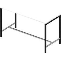 Quadrifoglio Konferenztisch Creo weiß rechteckig, 4-Fuß-Gestell grau, 180,0 x 80,0 x 107,0 cm von Quadrifoglio