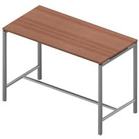 Quadrifoglio Stehtisch Creo nussbaum rechteckig, 4-Fuß-Gestell alu, 160,0 x 80,0 x 107,0 cm von Quadrifoglio