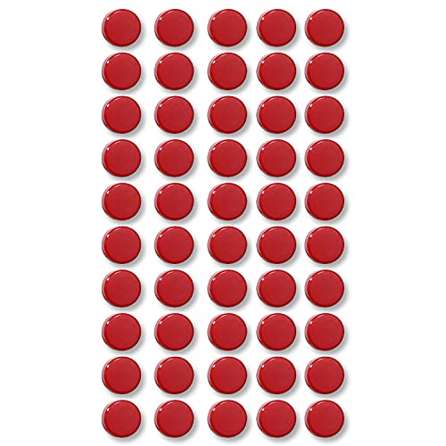 Qualsen Magnete für Magnettafel, 50 Stück Magnet Magnete stark Magnete kühlschrank, kühlschrankmagnete kühlschrank Magnete klein whiteboard magneten magnettafel kühlschrank für Whiteboard (Rot) von Qualsen