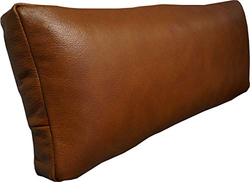 Quattro Meble Braun Glanz Old Fashion Echtleder Nackenkissen Lederkissen Sofa Dekokissen Rindsleder Kissen Kopfstützen Kopfkissen (22 x 50 cm) von Quattro Meble