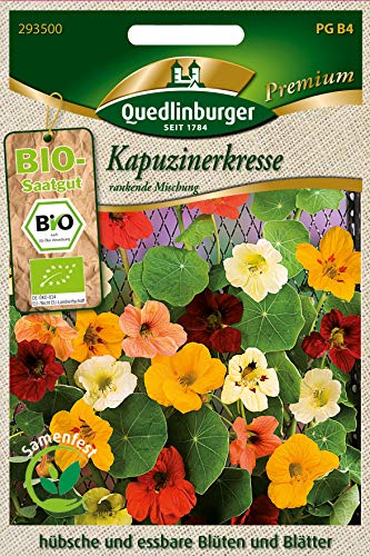Quedlinburger 293500 Kapuzinerkresse Mischung (Bio-Kapuzinerkressesamen) von Quedlinburger