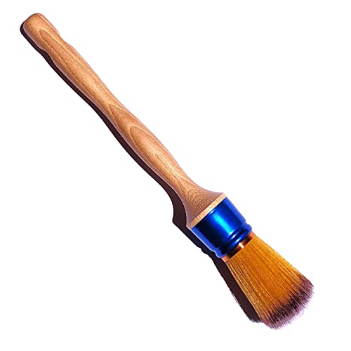 Quercos Runde Malerpinsel mit Holzgriff & Blau Messingzwinge - Rundpinsel - Ringpinsel - Lackpinsel - Evo-Borsten - Borstenpinsel zum Streichen - für professionelles Finish von Quercos