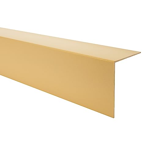 Quest PVC Winkelprofil - Selbstklebend, Kantenschutz, Eckenschutz - 40 x 40mm, 150cm, gold - Robust & Langlebig von Quest