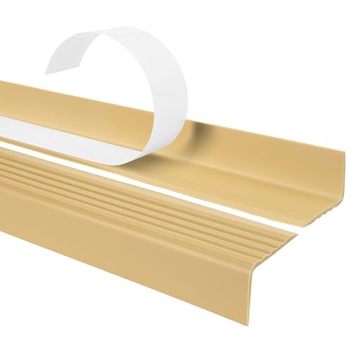 Treppenkantenprofil Selbstklebend 40x25 – Antirutsch Treppenkantenschutz aus Kunststoff PVC – Cremefarben, 130cm von Quest