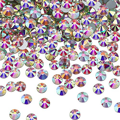 1440 Stück SS20 AB Kristall-Diamant-Strasssteine, Flache Rückseite, Rund, Schillernde Kristalle, Runde Perlen, Flache Rückseite (4,8 mm) von Quesuc