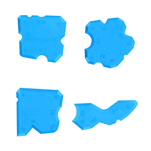 Quesuc 4 Stück Dichtungswerkzeug-Kit Dichtungsmittel Silikon-Finishing-Werkzeuge Dichtungswerkzeuge für Silikon-Dichtungsmasse Mörtel-Finishing-Versiegelung (Blau) von Quesuc
