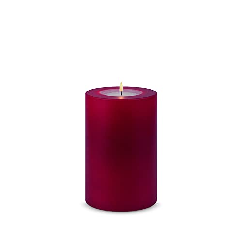 Qult Farluce Trend - Teelichthalter in Kerzenform • Merlot Red • Christmas Collection • Adventskerzen • Weihnachtskerzen • Kerze • Kunststoffkerze in Kerzenoptik (Ø 10 x h 15 cm) von Qult