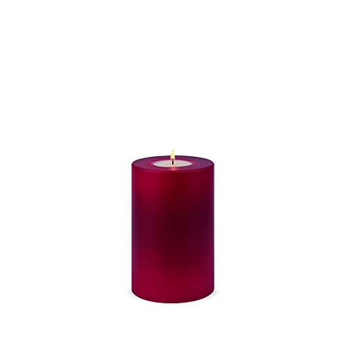 Qult Farluce Trend - Teelichthalter in Kerzenform • Merlot Red • Christmas Collection • Adventskerzen • Weihnachtskerzen • Kerze • Kunststoffkerze in Kerzenoptik (Ø 8 x h 12 cm) von Qult