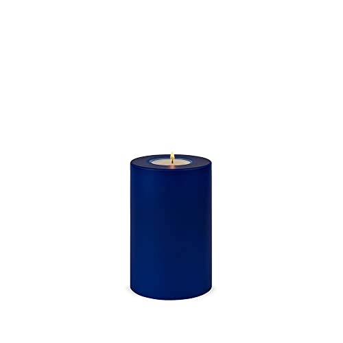 Qult Farluce Trend - Teelichthalter in Kerzenform • Nightblue • Christmas Collection • Adventskerzen • Weihnachtskerzen • Kerze • Kunststoffkerze in Kerzenoptik (Ø 8 x h 12 cm) von Qult