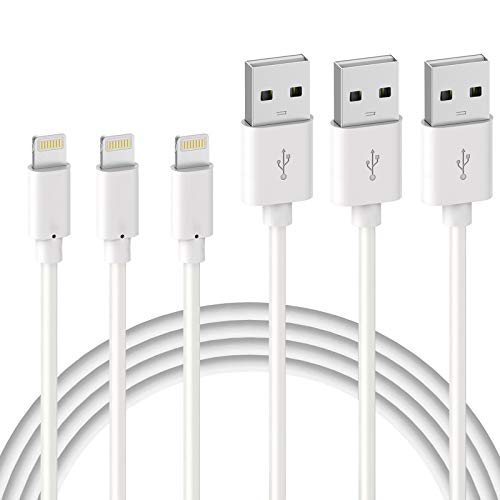 Quntis 3 Pack 1m iPhone Ladekabel MFi Zertifiziert, USB a auf Lightning Kabel, iPhone Kabel kompatibel mit iPhone 14 13 12 11 SE 2020 XS Max XR Pro X 8, 7, 6 Plus 5s iPad Airpods -Weiß von Quntis