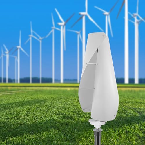 Windkraftanlage Vertikal, 400W 12V Windgenerator Vertikale Windkraftanlage Windturbinen Generator IP65 mit Laderegler von Qussse
