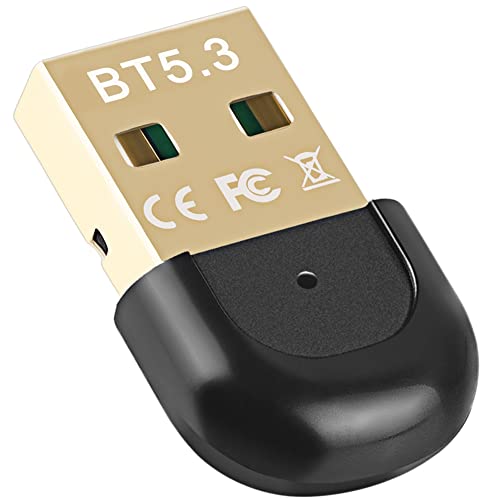 Qwertfeet Empfänger, Bluetooth 5.3, USB, kabelloser Bluetooth-Sender, USB, kostenloser Controller für Desktop-Computer, Bluetooth-Adapter von Qwertfeet