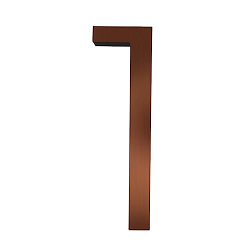 RAJONN Hausnummern, Schwebendes Hausnummernschild, gealterte Bronze, 10 cm, Moderne Gebäudebeschilderung, for den Außenbereich, Casa-Türnummern, Adressschild (Color : 1) von RAJONN