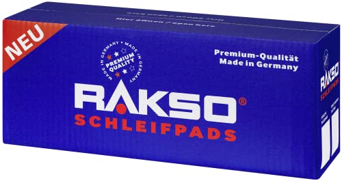 RAKSO Stahlwolle, DIY Polier & Schleifpads fein, mittel, grob - 36 Pads, 12x 3 Stk. - Schleifschwämme für Holz, Farbe, Metall, Reinigung und Politur von RAKSO