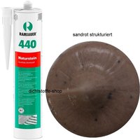 Ramsauer 440 Naturstein 1K Silikon Dichtstoff 310ml Kartusche sandrot strukturiert von RAMSAUER®