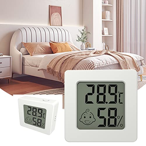 Hygrometer Thermometer Innen LCD Digital Mini Zimmerthermometer Raumthermometer Temperatur und luftfeuchtigkeitsmesser für Wohnzimmer, -20-60°C, 10%-99% RH von RANRAO