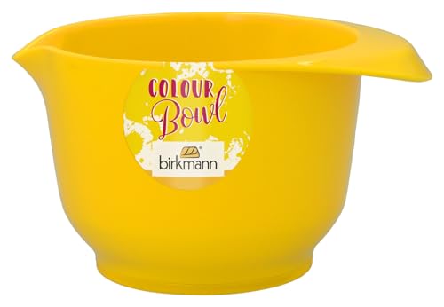 Birkmann, Colour Bowls, Rühr- und Servierschüssel, klein, 0,5 Liter, Schüssel aus Melamin, kratzfest, standfest, nachhaltig, gelb, 708662 von Birkmann