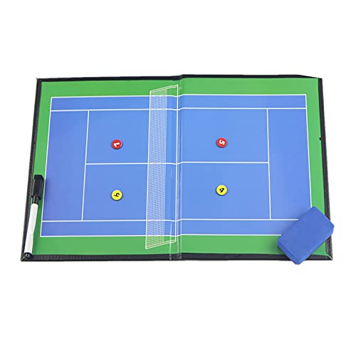 REALN Tennis-Coaching-Tafeln, Tennis-Taktiktafel, Faltbares, Taktisches Magnet-Kit mit Trocken Abwischbarem Markerstift von REALN